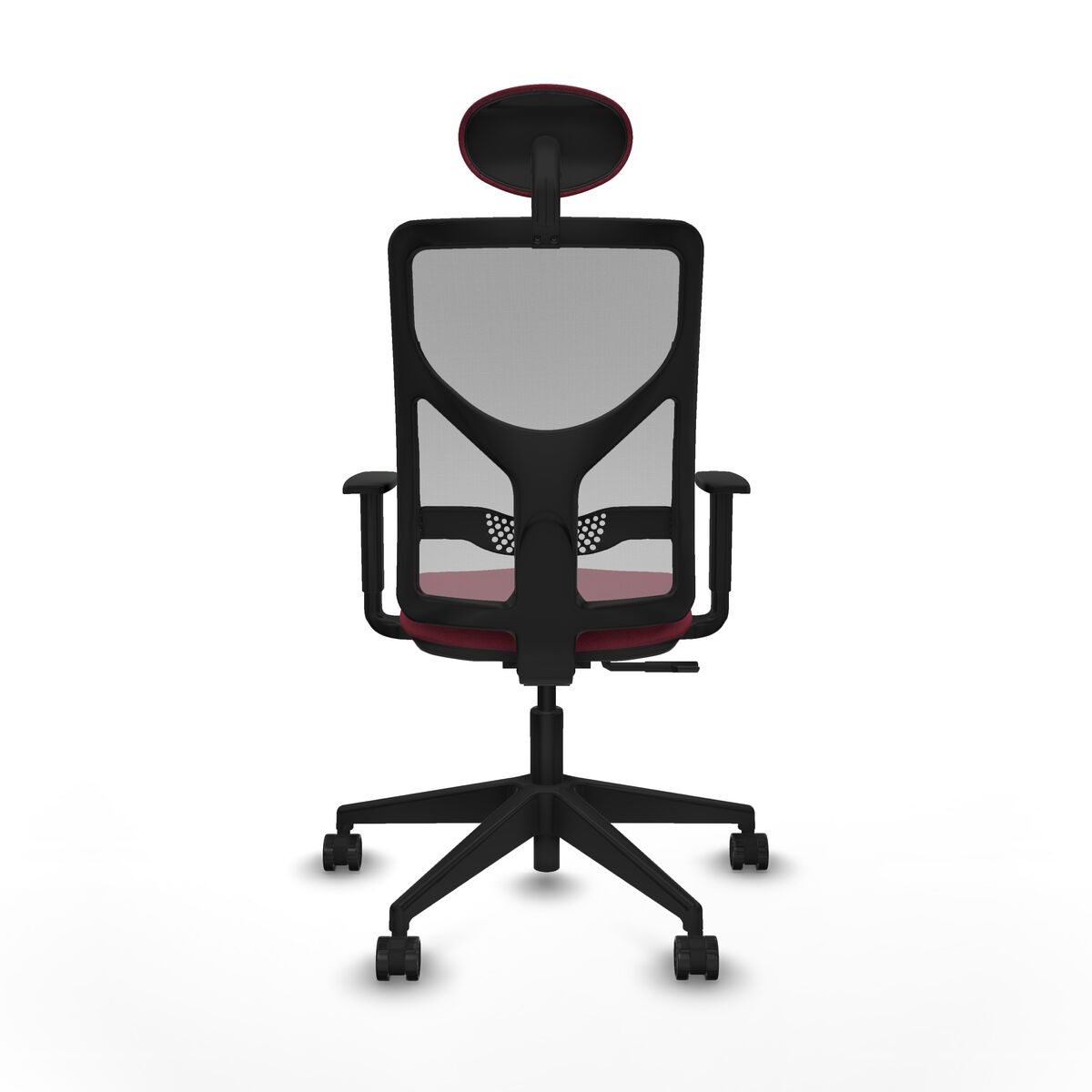 Silla de Oficina con Cabecero Motilla Piqueras y Crespo 1D066N1 Granate