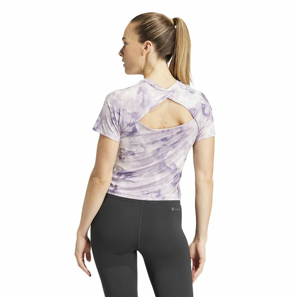 Camiseta de Manga Corta Mujer Adidas Essentials Aop Flower (M)
