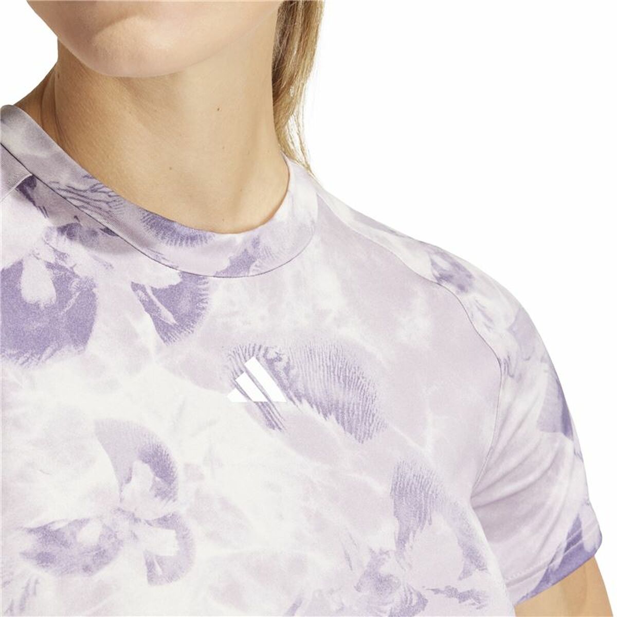 Camiseta de Manga Corta Mujer Adidas Essentials Aop Flower (M)