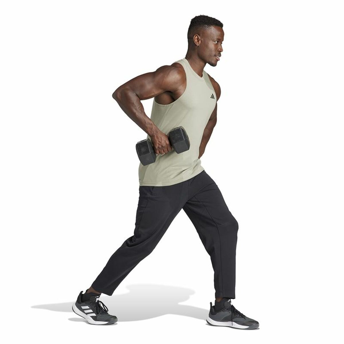 Camiseta de Manga Corta Hombre Adidas Essentials Training Azul claro (S)