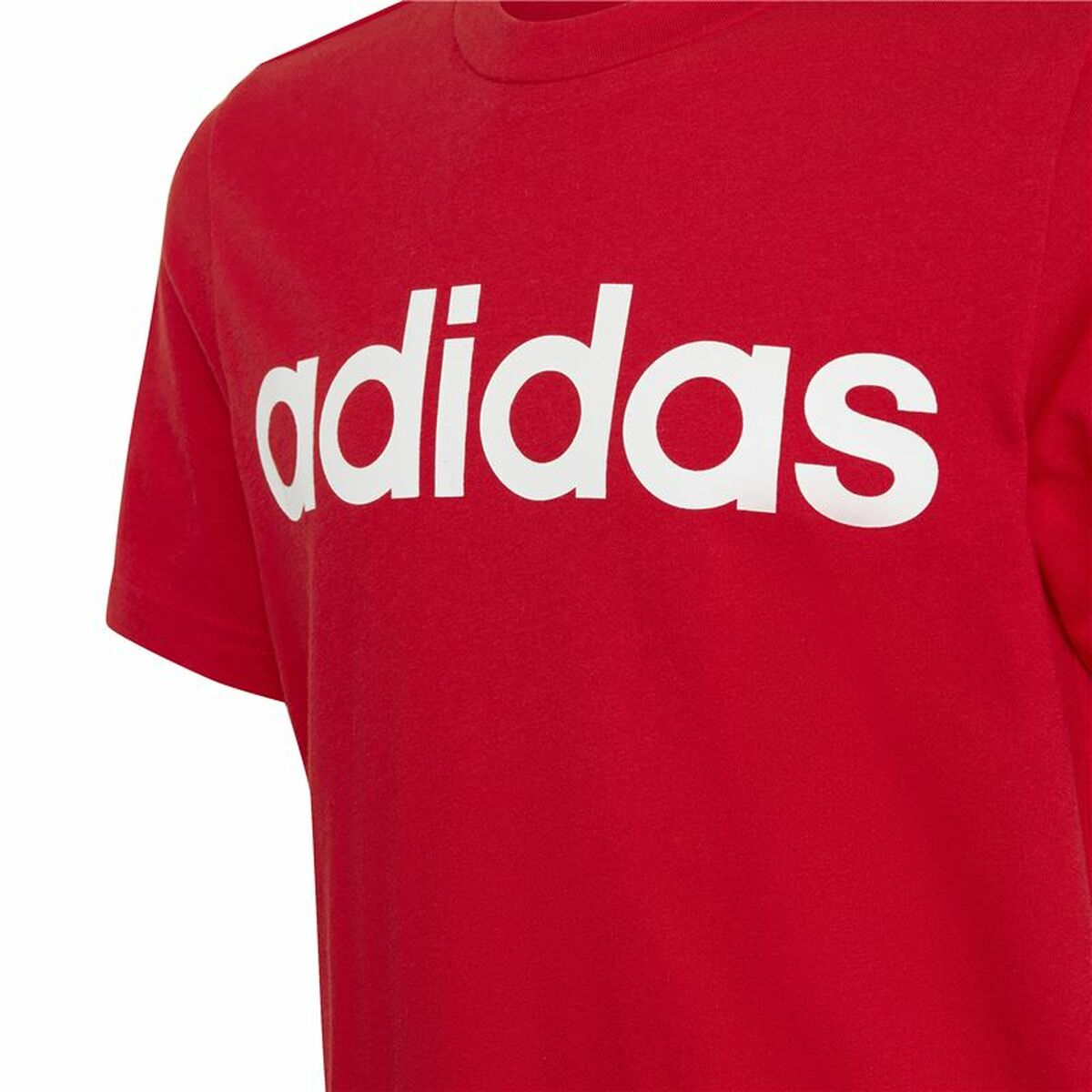 Camiseta de Manga Corta Infantil Adidas Lin Roja