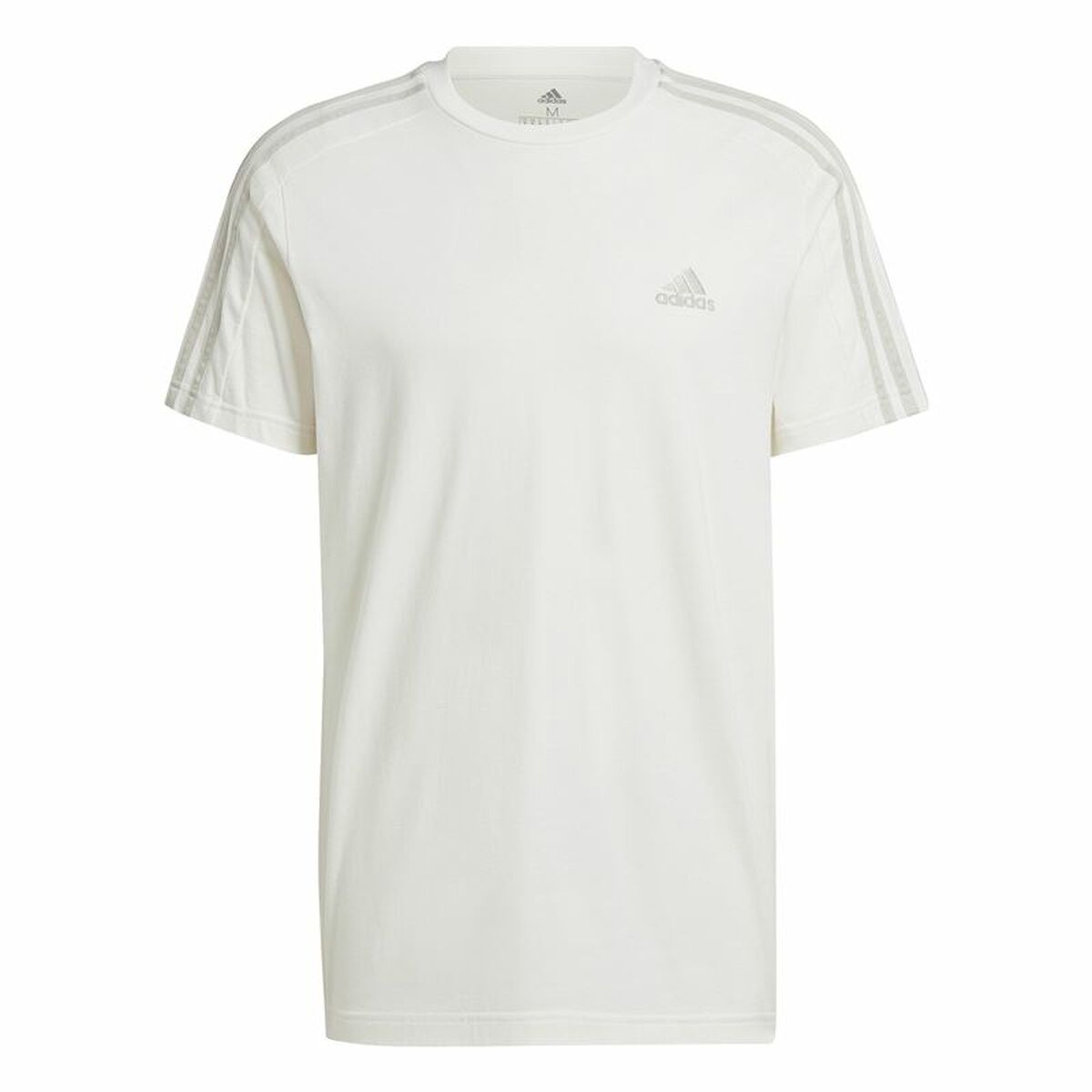 Camiseta de Manga Corta Hombre Adidas Essentials 3 Bandas Blanco L