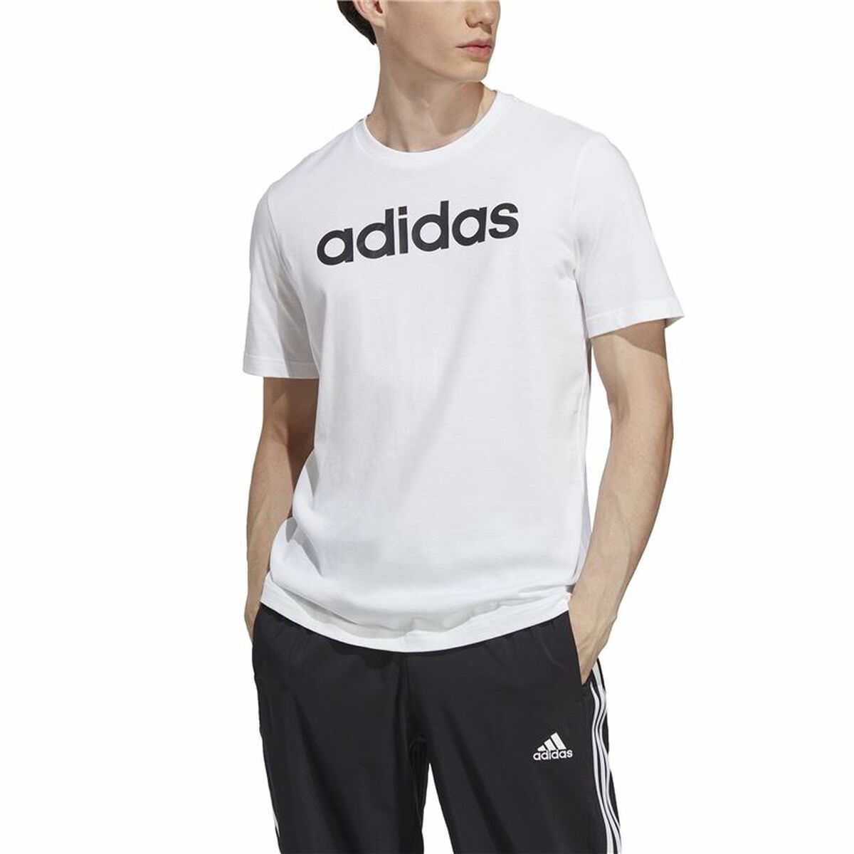 Camiseta de Manga Corta Hombre Adidas Essentials Linear Logo XL