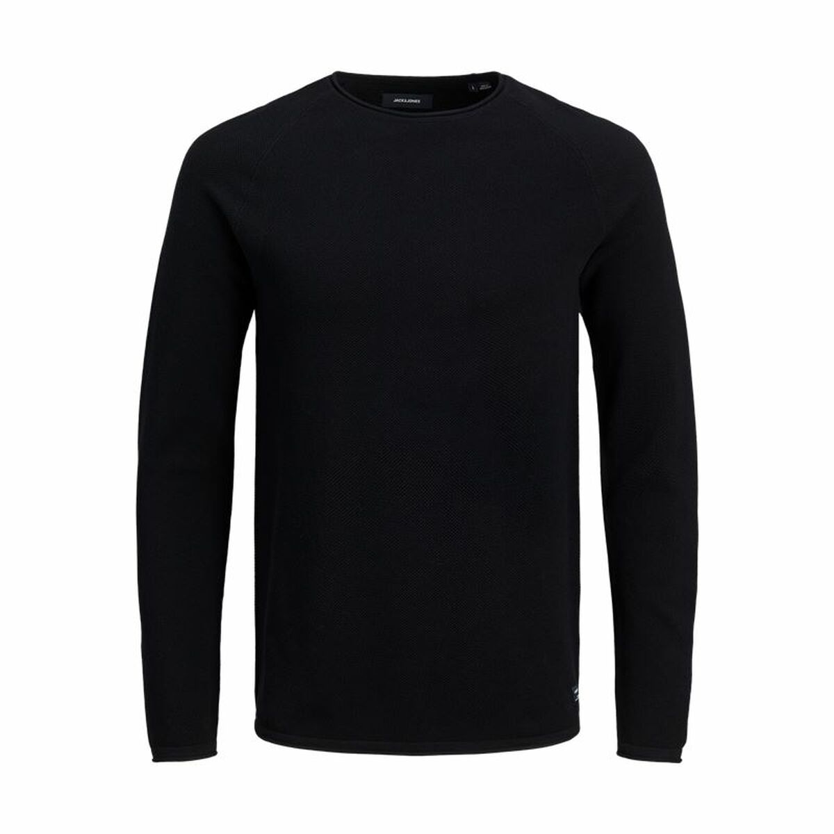 Camiseta de Manga Larga Hombre Jack & Jones ehill Knit Negro
