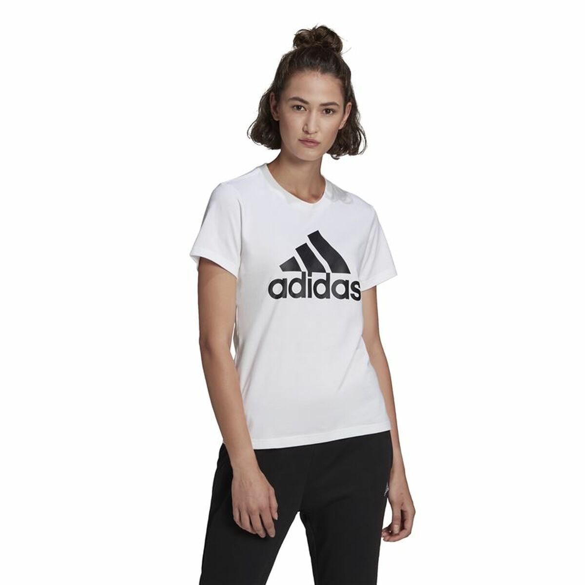 Camiseta de Manga Corta Mujer Adidas GL0649 Blanco (XS)