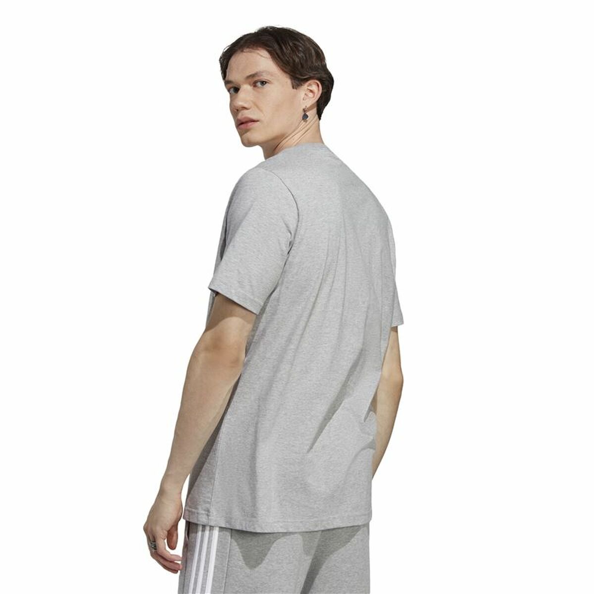 Camiseta de Manga Corta Hombre Adidas Essentials Gris claro S