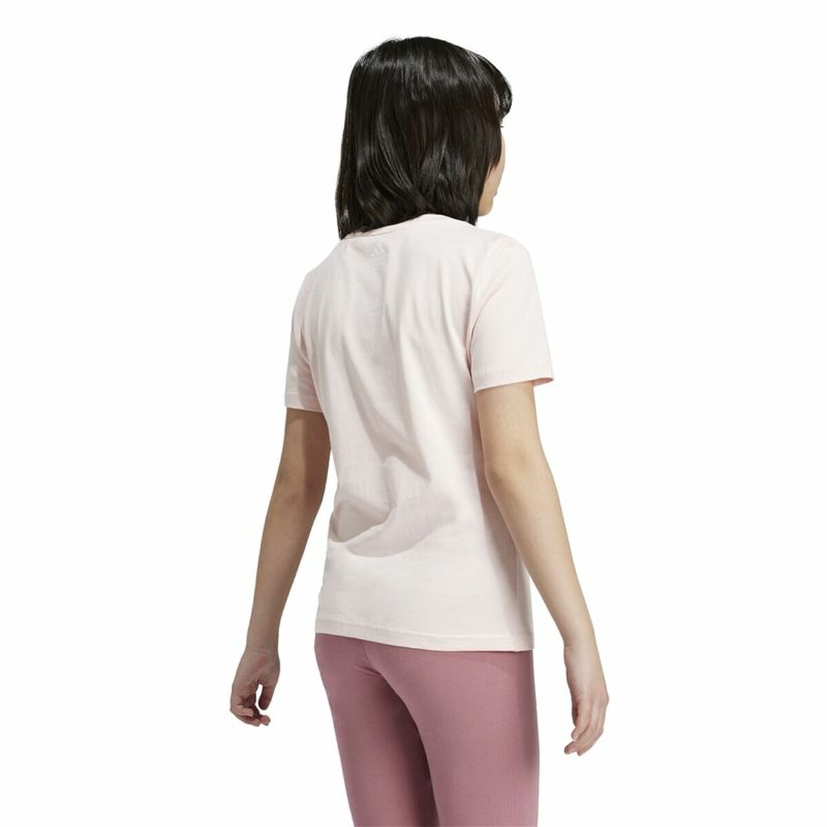 Camiseta de Manga Corta Infantil Adidas Essentials Linear Logo Cotton Slim Fit