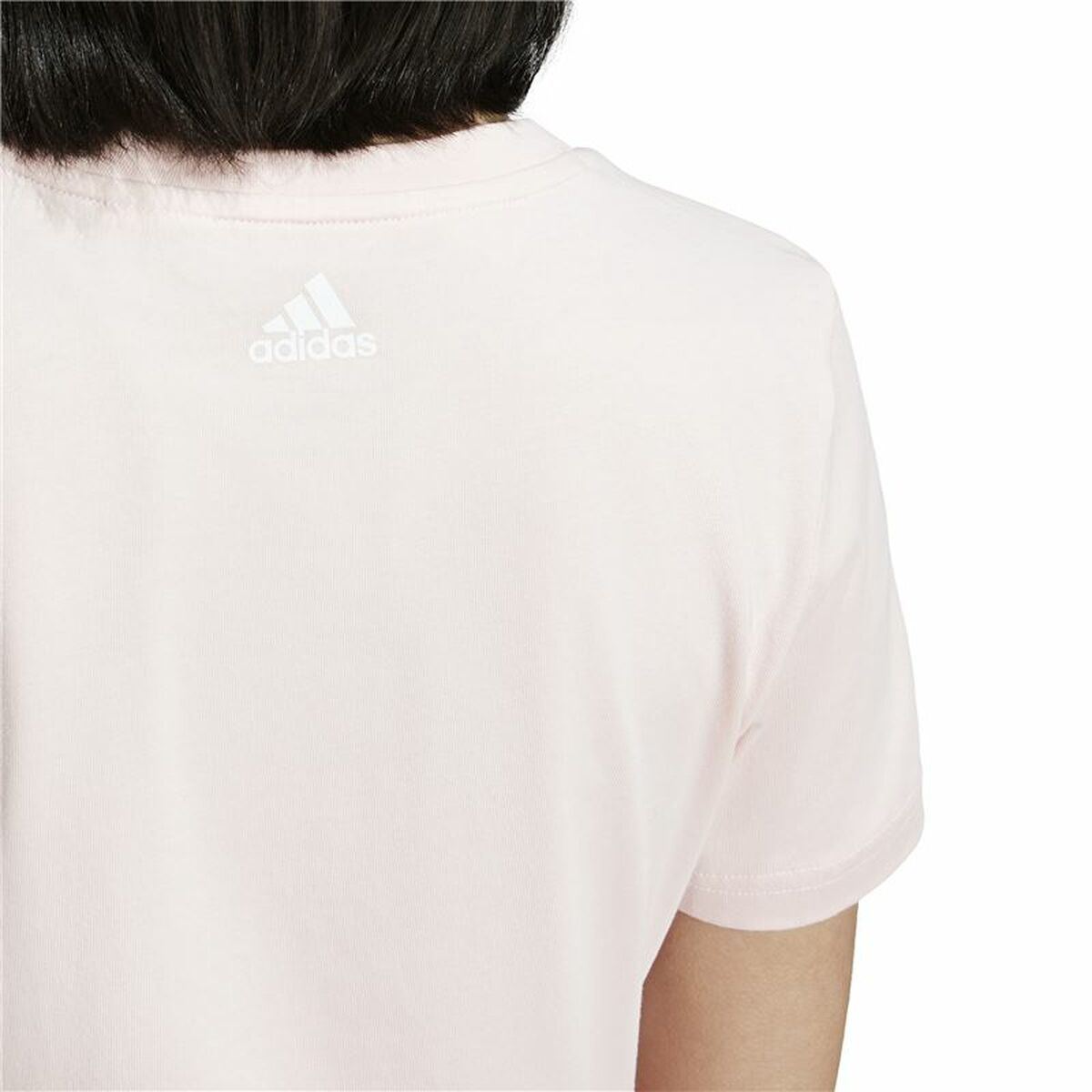 Camiseta de Manga Corta Infantil Adidas Essentials Linear Logo Cotton Slim Fit