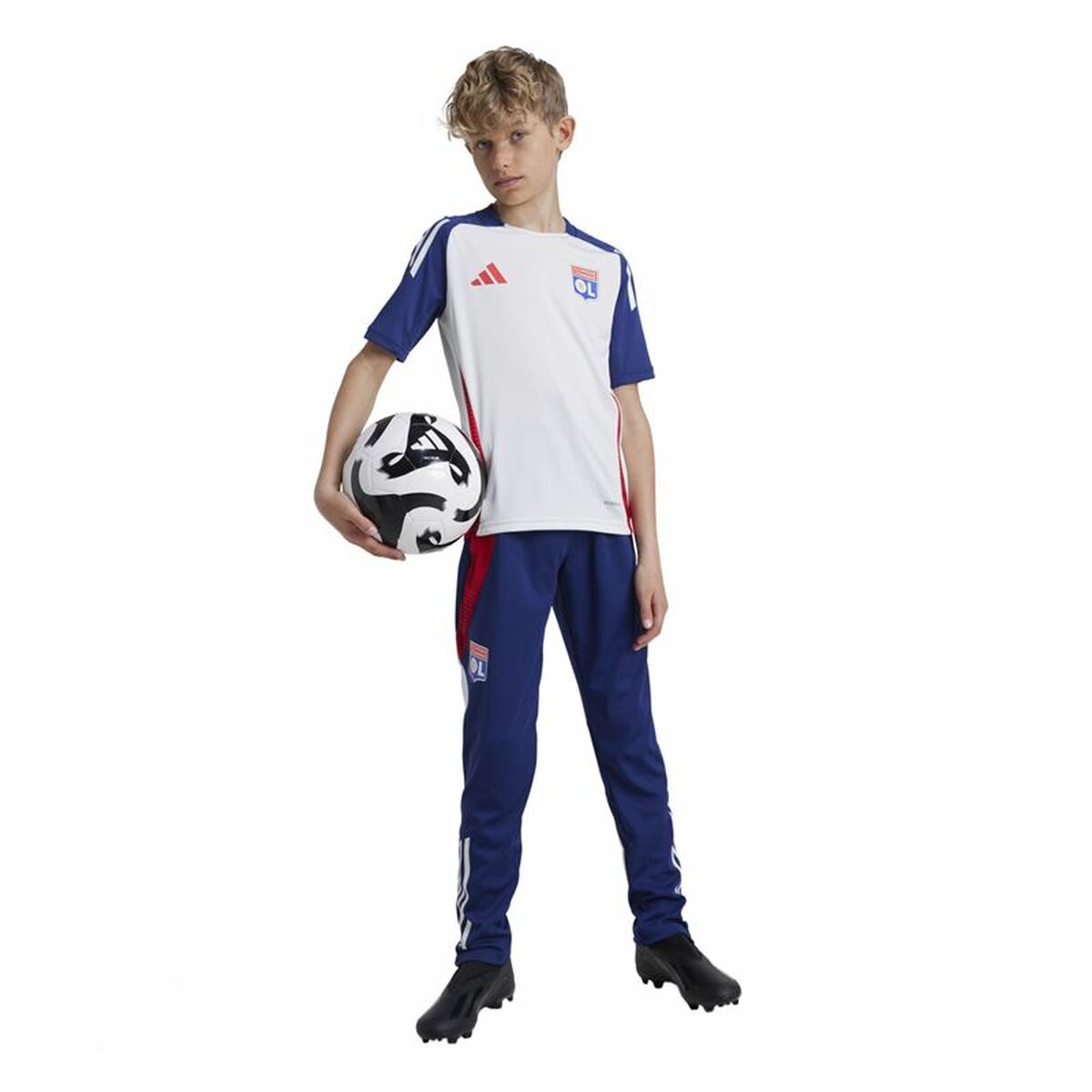 Camiseta de Fútbol de Manga Corta para Niños Adidas Tiro24 Azul (9-10 Años)