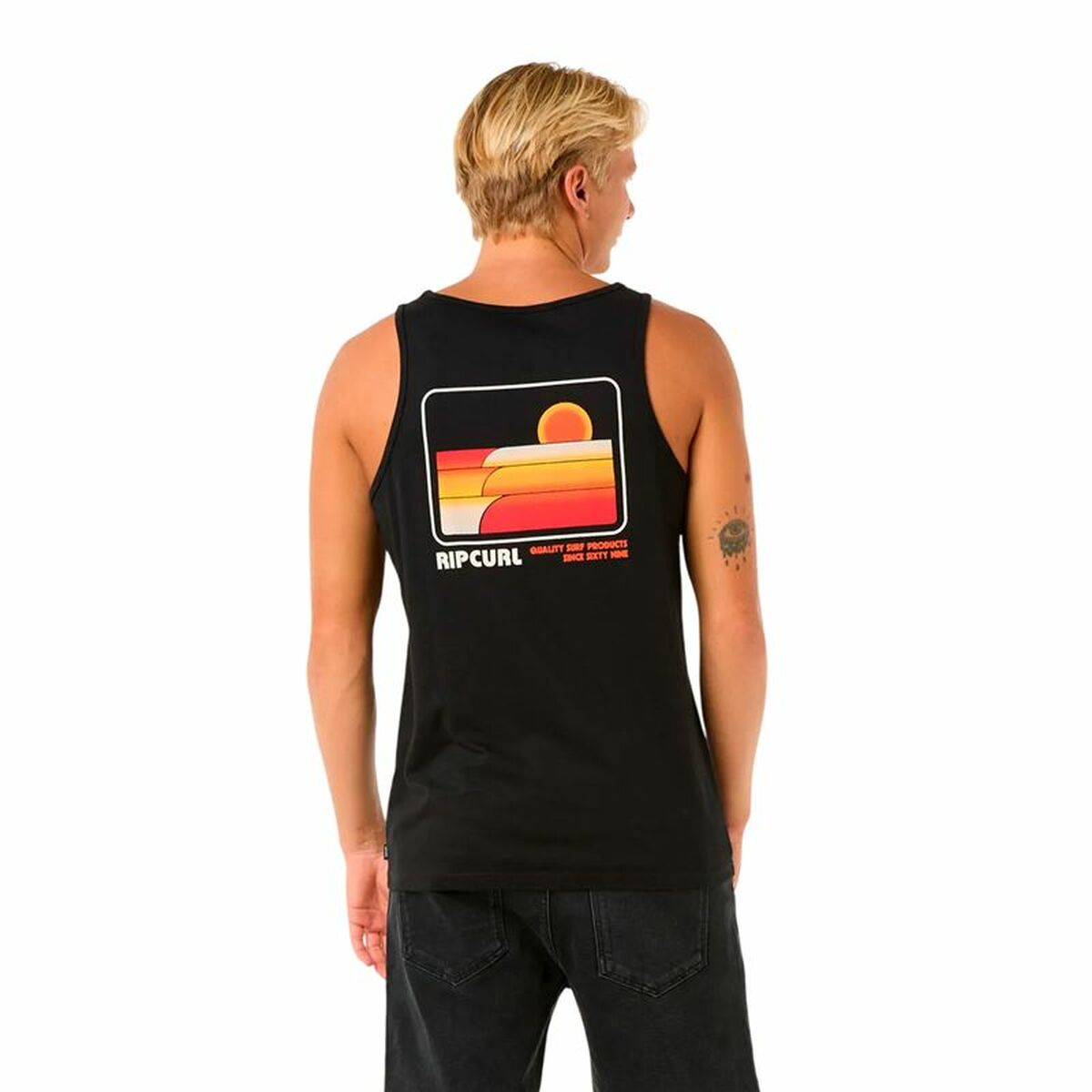 Camiseta de Tirantes Hombre Rip Curl Casual Revival Peaking Tank Negro