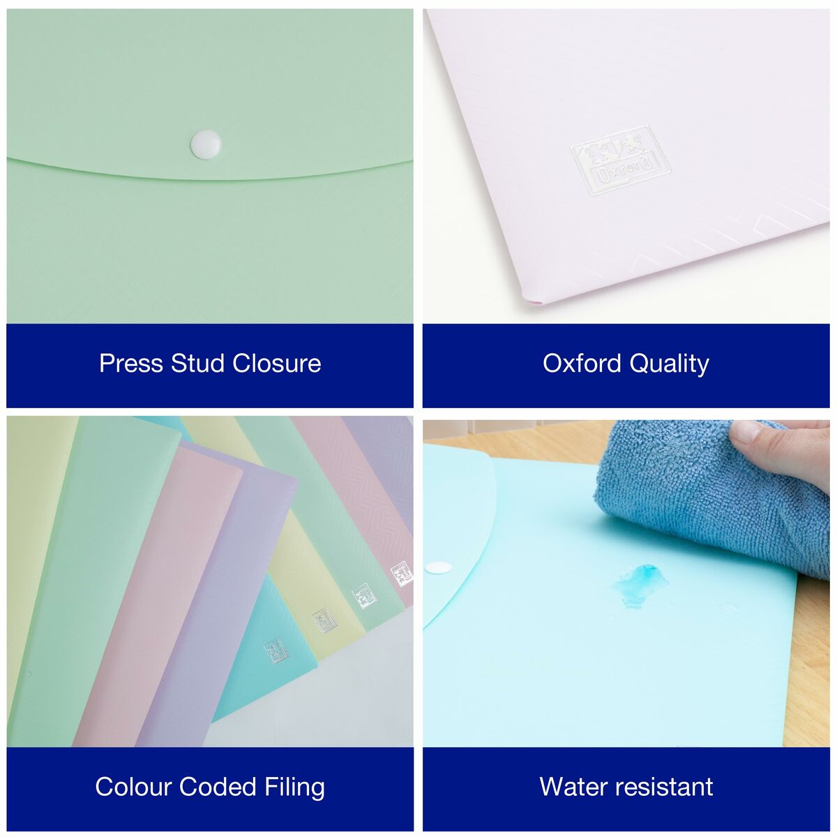 Carpeta Portafolios Oxford URBAN Multicolor A4 Polipropileno Broche (5 Unidades)