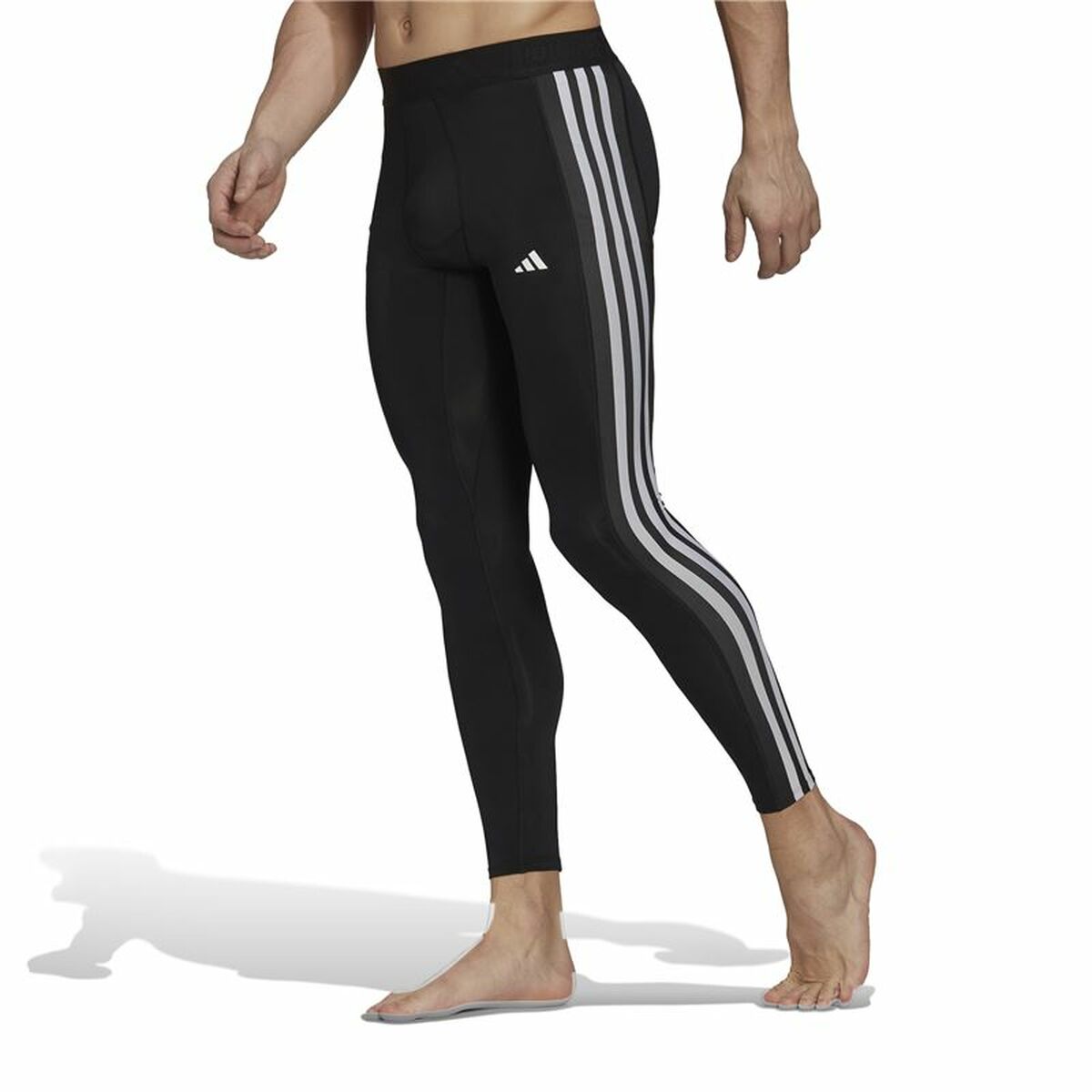 Mallas Deportivas de Hombre Adidas Tf 3S L Tight Negro (2XL)