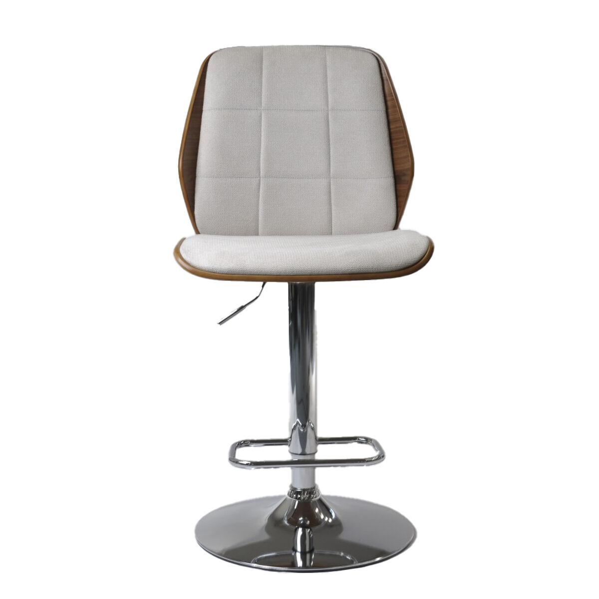 Taburete Home ESPRIT Marrón Beige Plateado Nogal 50 x 52 x 121 cm