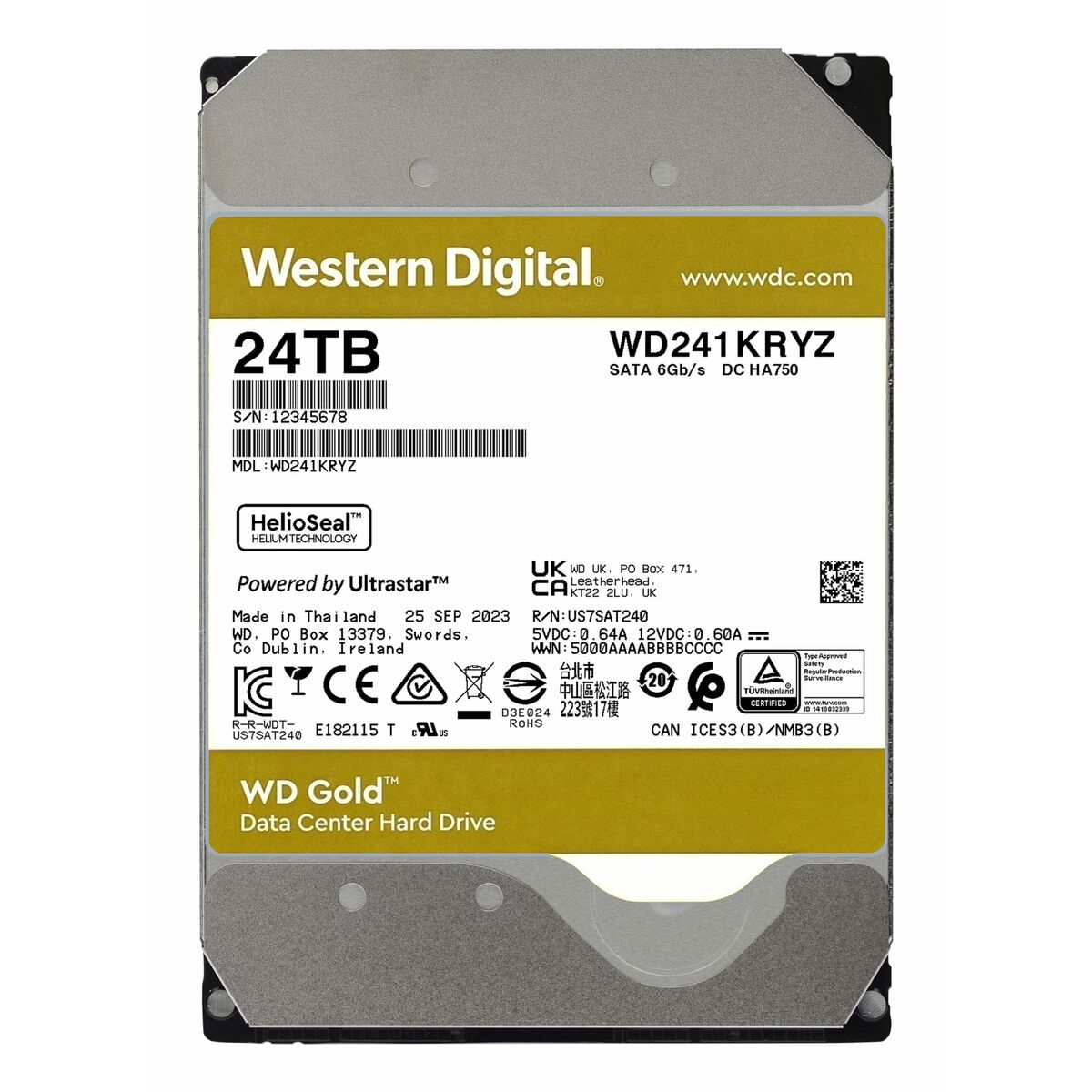 Disco Duro Western Digital WD241KRYZ 3,5" 24 TB
