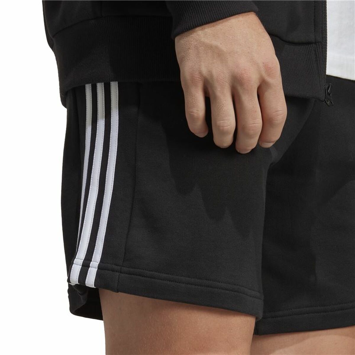 Pantalones Cortos de Hombre Adidas 3S Ft Sho Negro (XS)