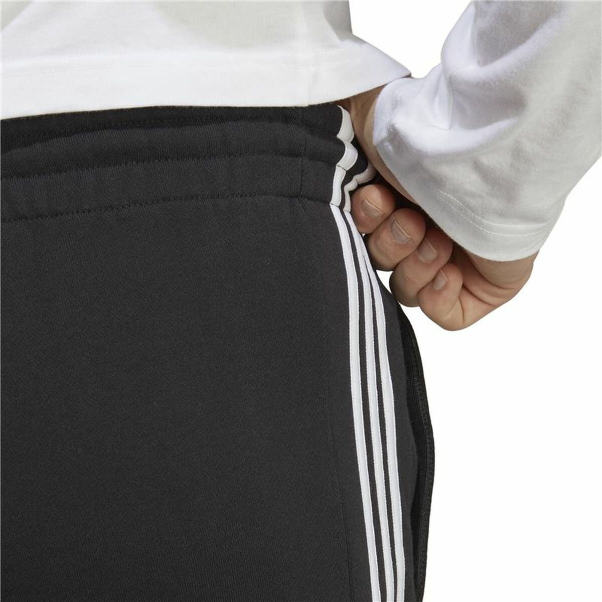 Pantalones Cortos de Hombre Adidas 3S Ft Sho Negro (XS)