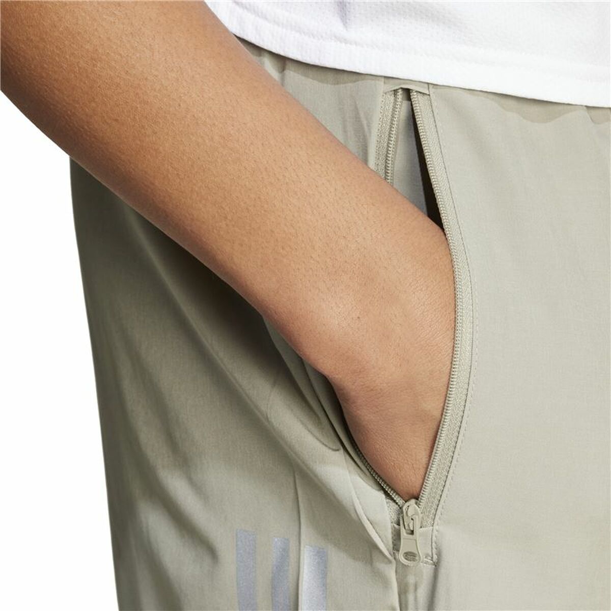 Pantalones Cortos Deportivos para Hombre Adidas Gym+ Training 3 Bandas Marrón