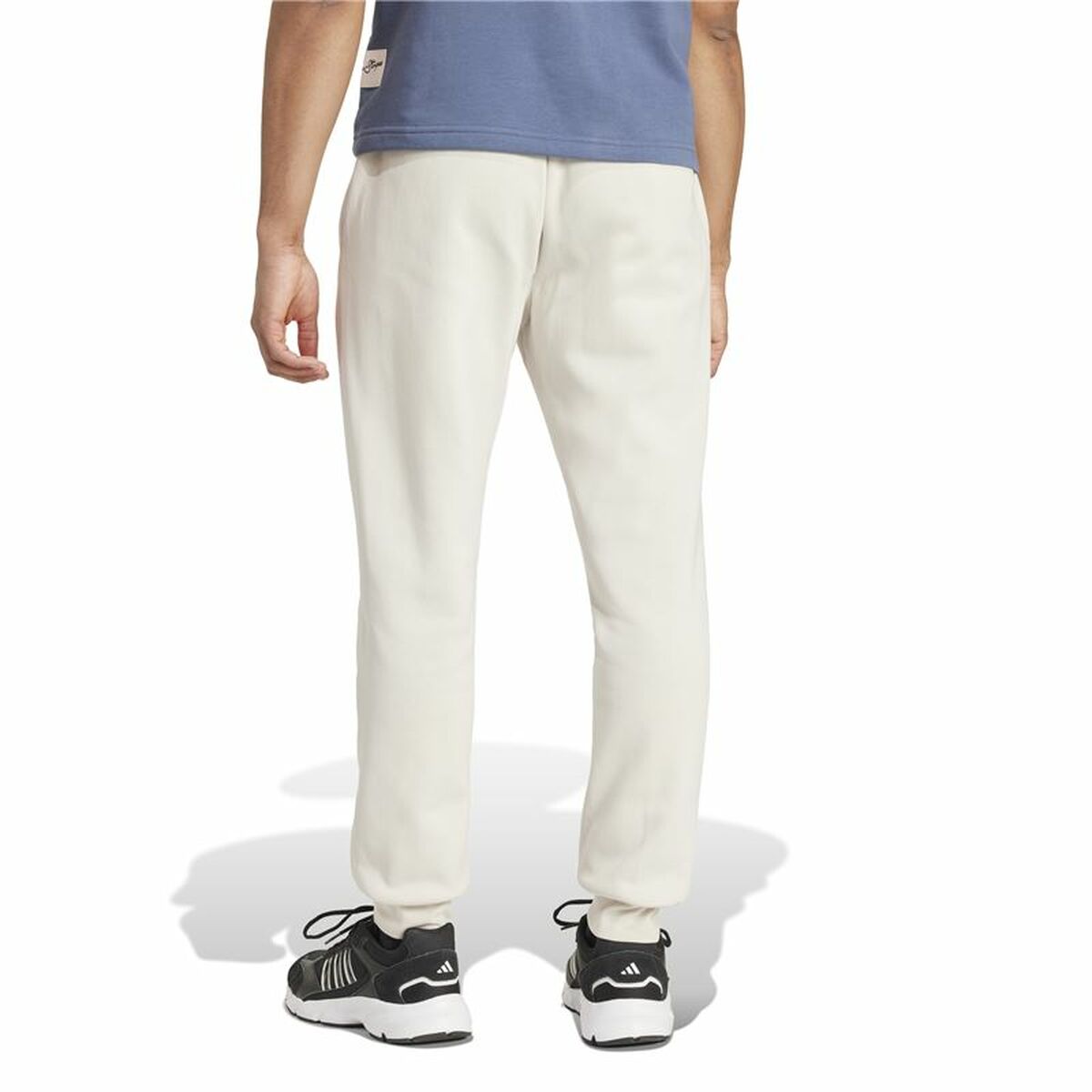 Pantalón Largo Deportivo Adidas Essentials Fleece Regular Tapered Blanco