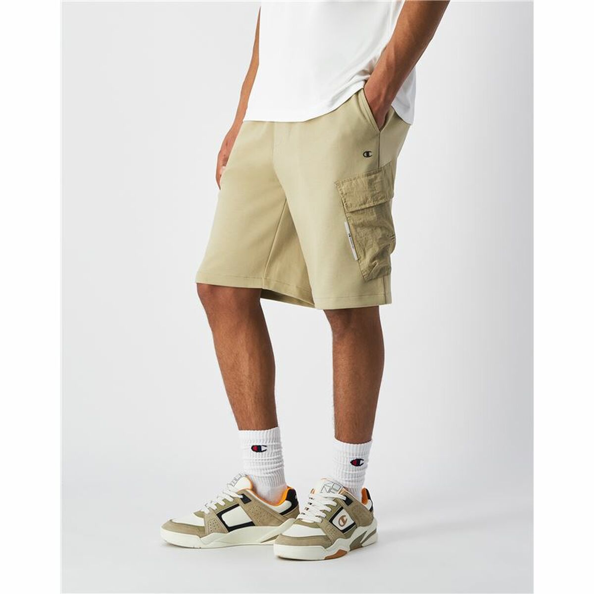Pantalones Cortos de Hombre Champion 220832-MS093 Beige (L)