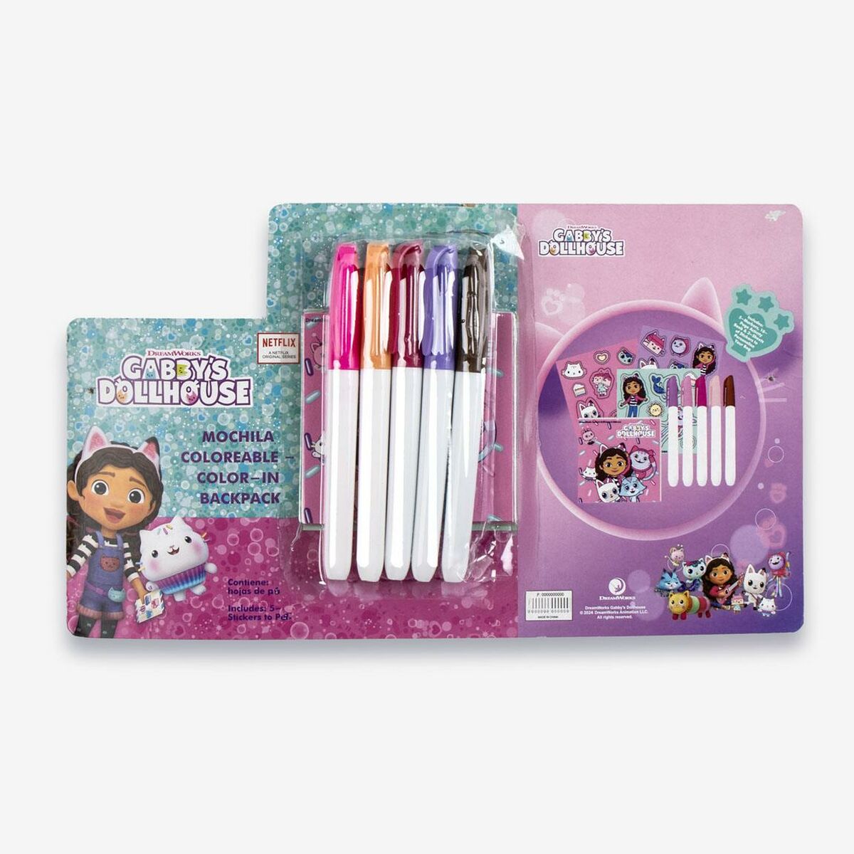 Mochila Infantil Gabby's Dollhouse Rosa