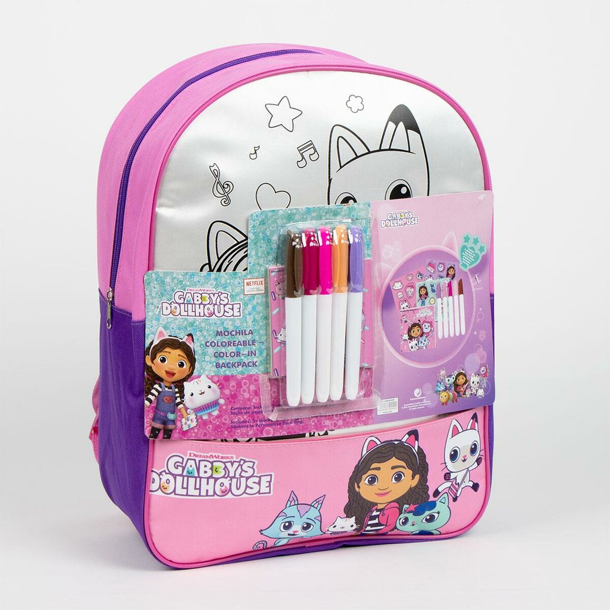 Mochila Infantil Gabby's Dollhouse Rosa