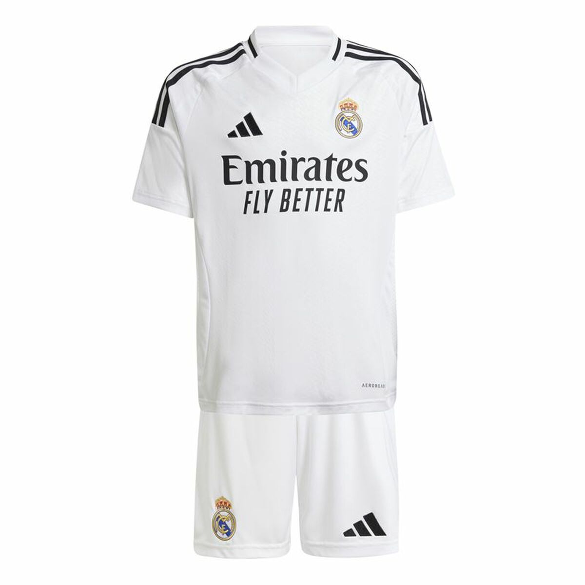 Conjunto Deportivo para Niños Adidas Real Madrid 24/25 Home Kit Blanco