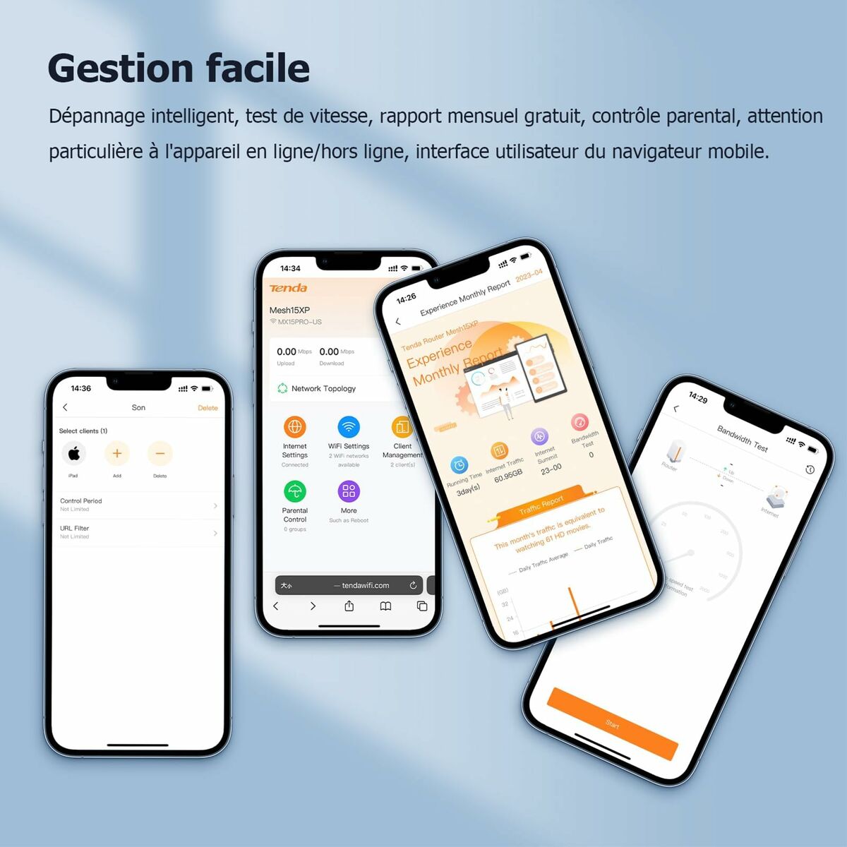 Router Tenda MX21 Pro(3-pack) Blanco Wi-Fi