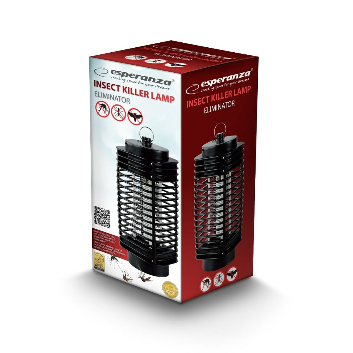 Lámpara Antimosquitos Esperanza EHQ002 Negro