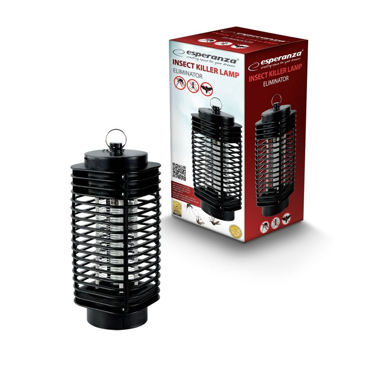Lámpara Antimosquitos Esperanza EHQ002 Negro