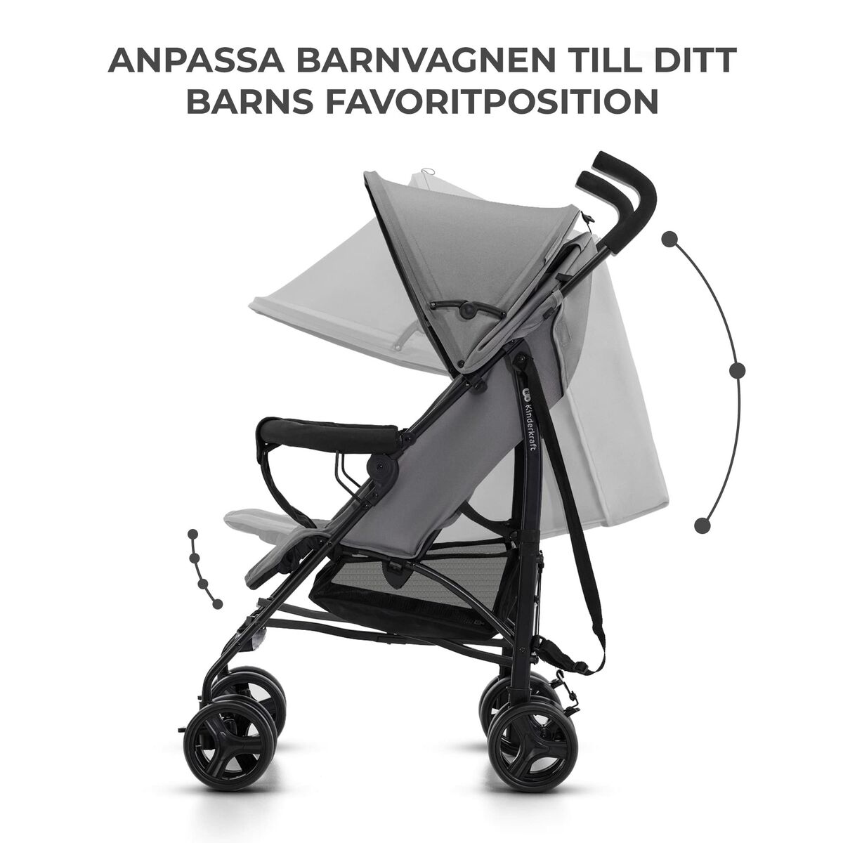 Carro de Paseo para Bebé Kinderkraft KSTIK000GRY0000 Gris 1 Pieza