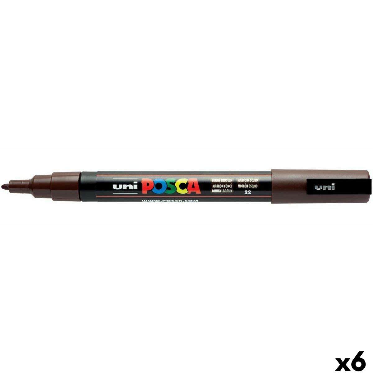 Marcador POSCA PC-3M Marrón oscuro (6 Unidades)