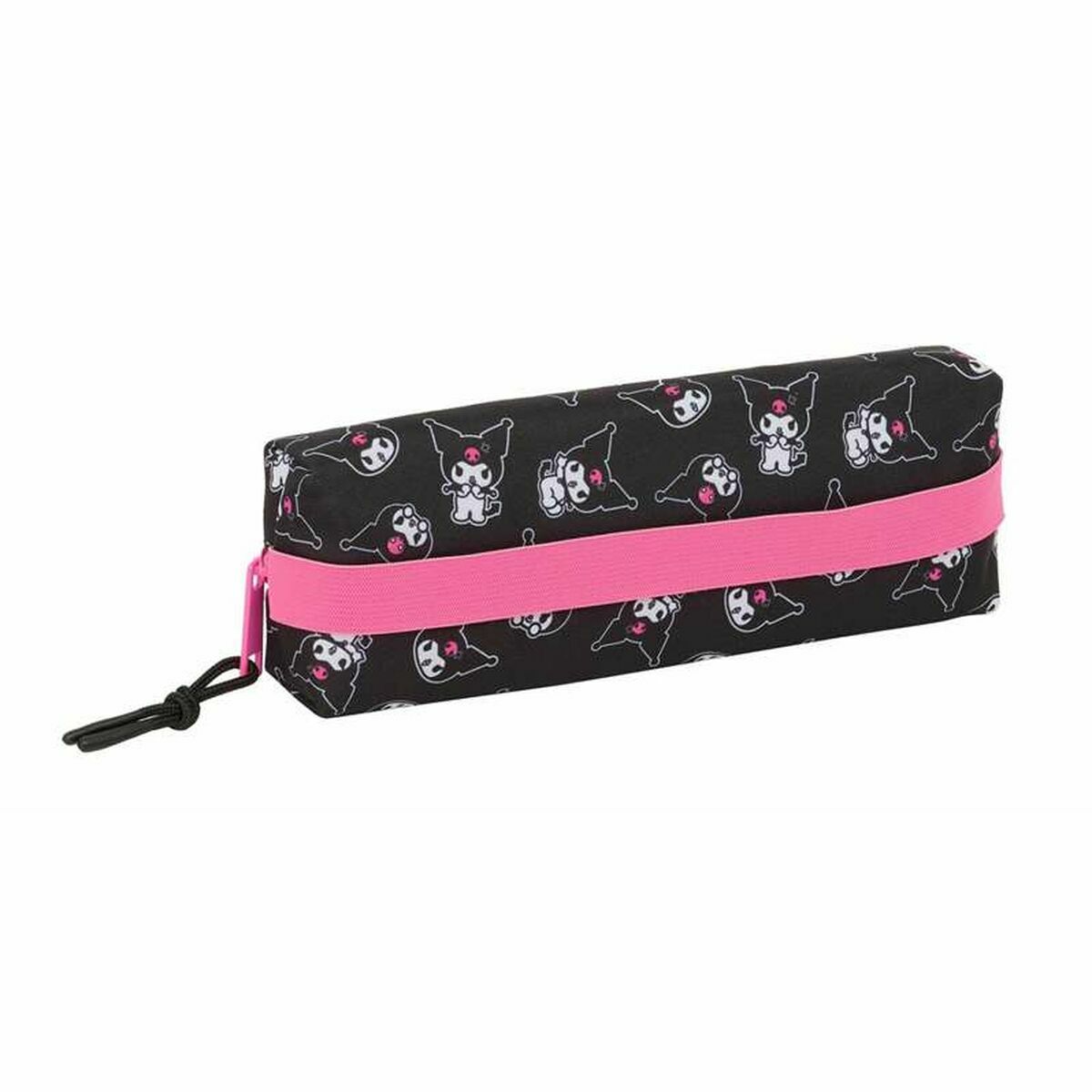 Estuche Escolar Kuromi Negro Fucsia 22 x 4 x 7 cm
