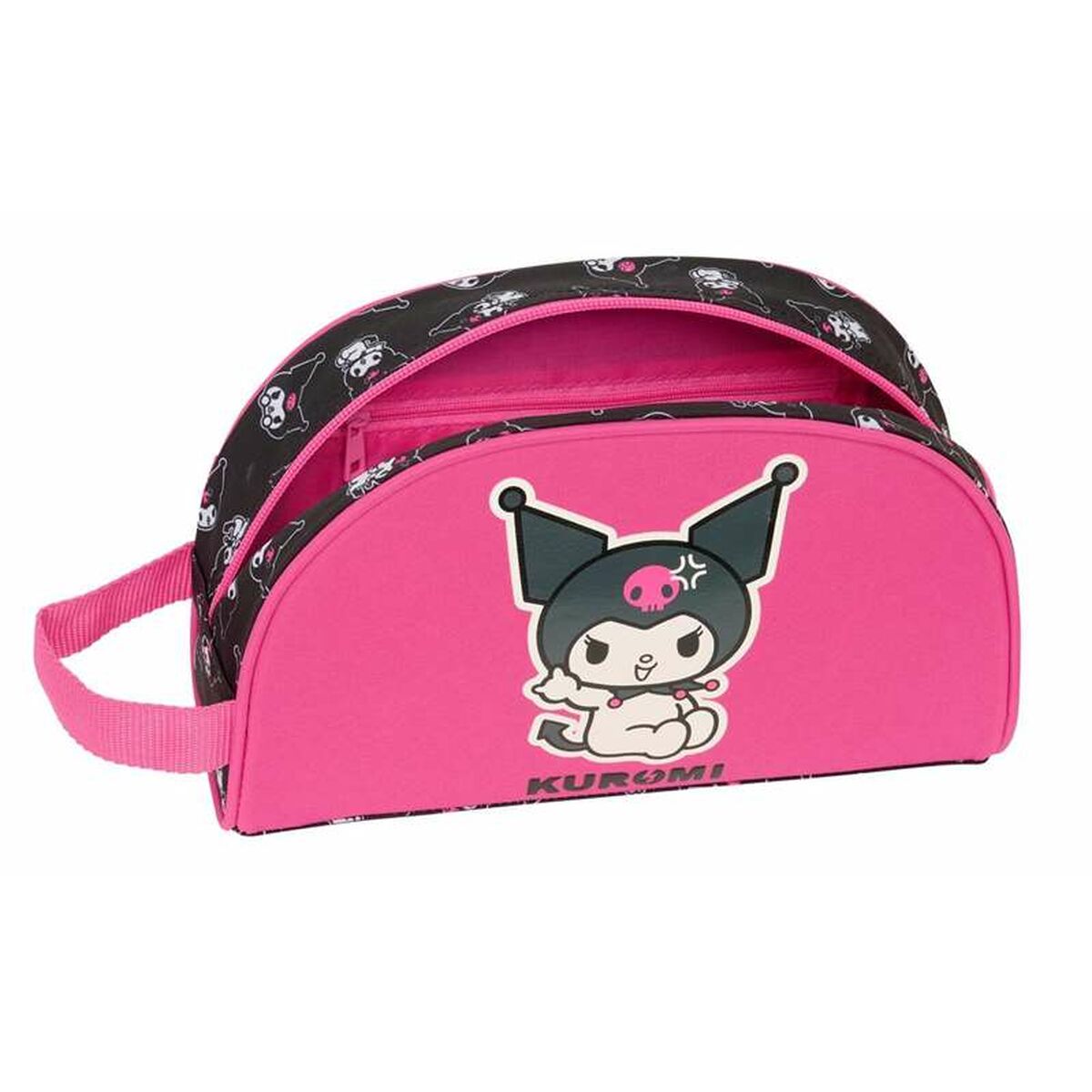 Neceser Escolar Kuromi Negro Fucsia 26 x 16 x 9 cm