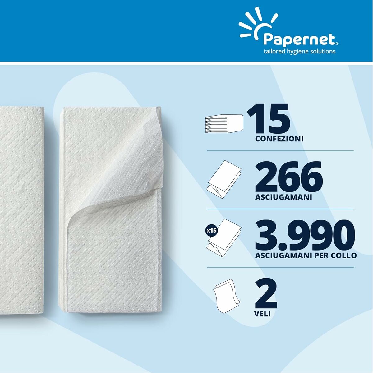 Servilleta de papel Papernet 409039 Blanco