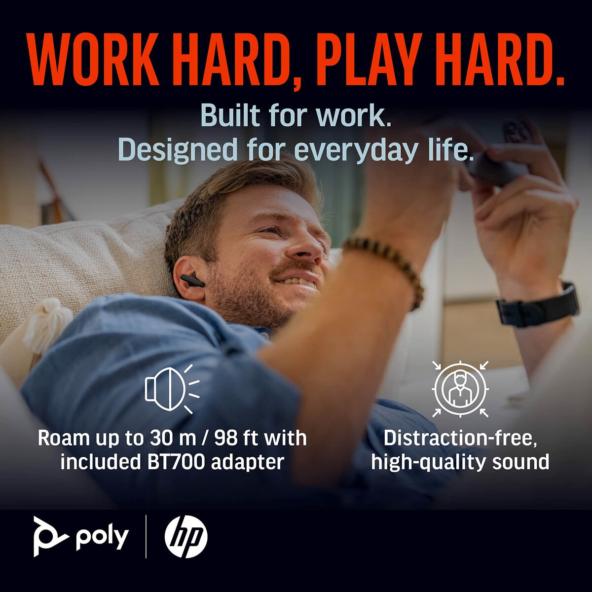 Auriculares Poly 7Y8M0AA Negro