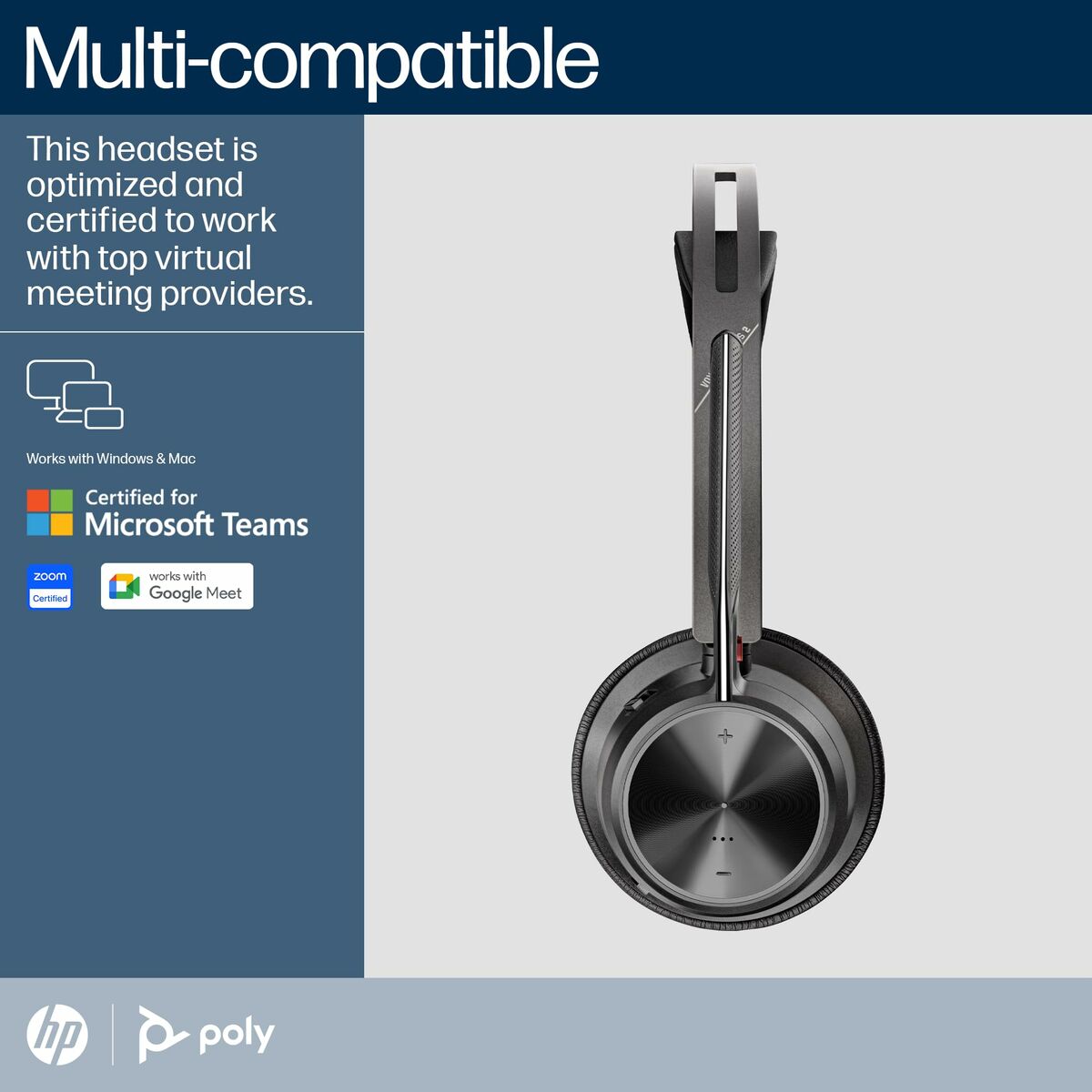 Auriculares Poly A4HT2AA#AC3 Negro