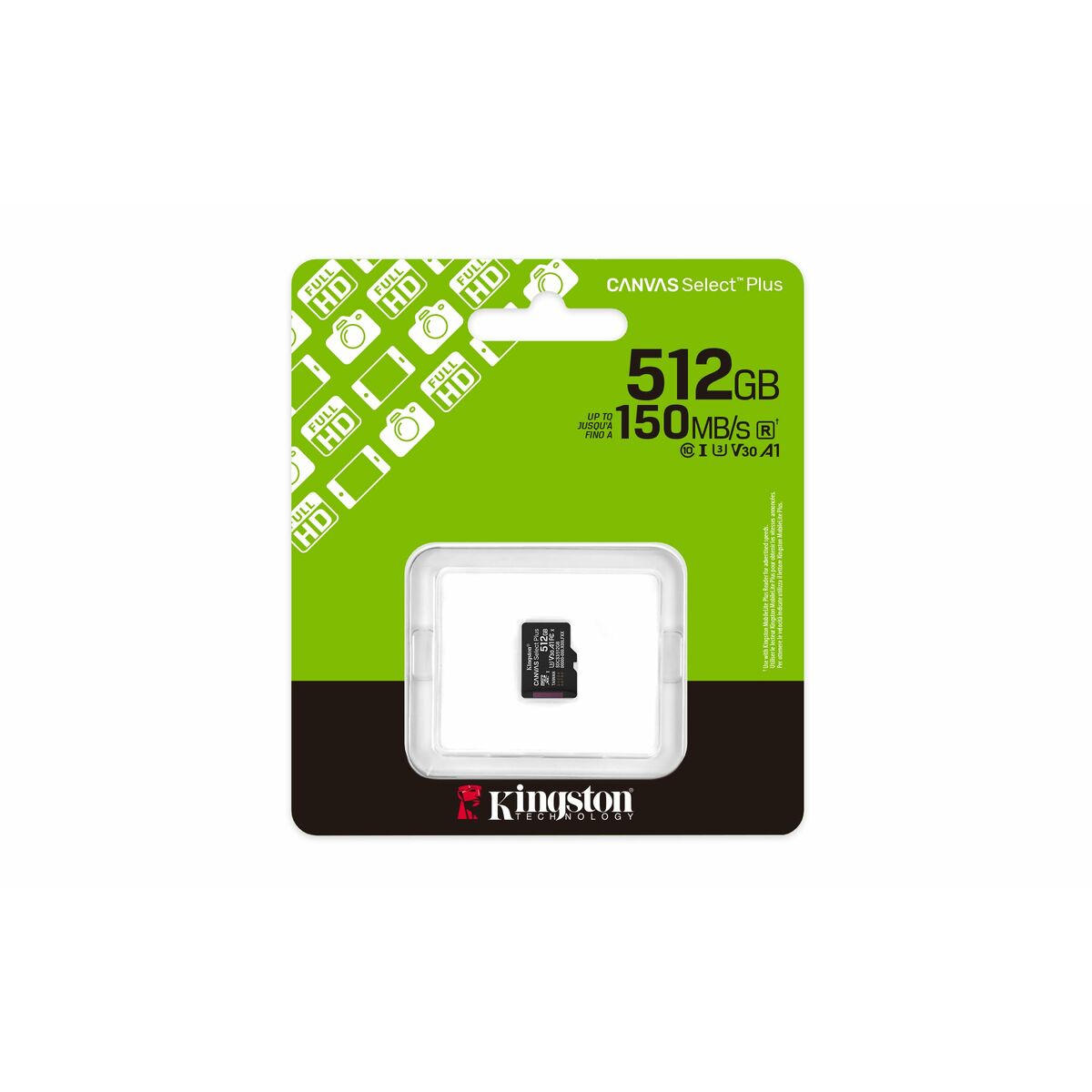 Tarjeta de Memoria Micro SD con Adaptador Kingston SDCS3/512GBSP 512 GB
