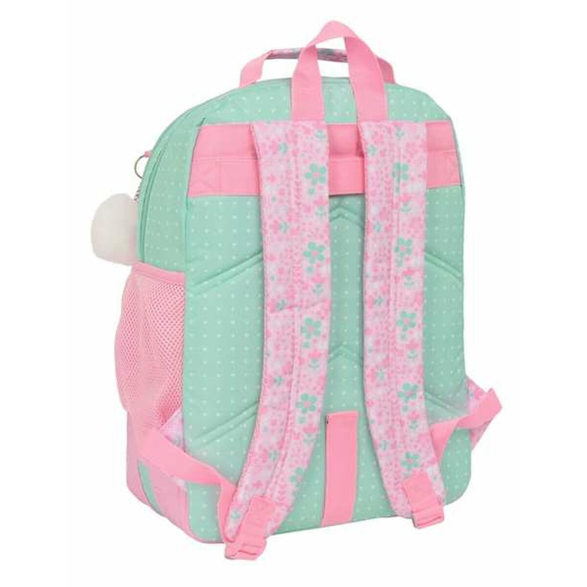Mochila Escolar Glow Lab Amazing Verde Rosa 32 x 42 x 15 cm