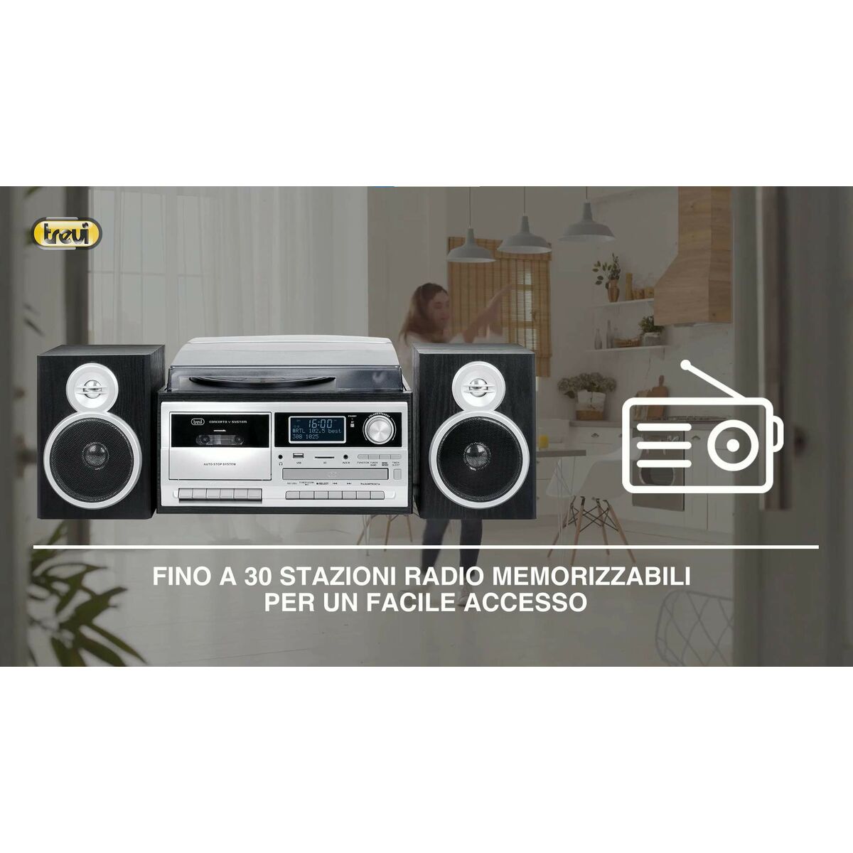 Tocadiscos Trevi 0T107230 Madera