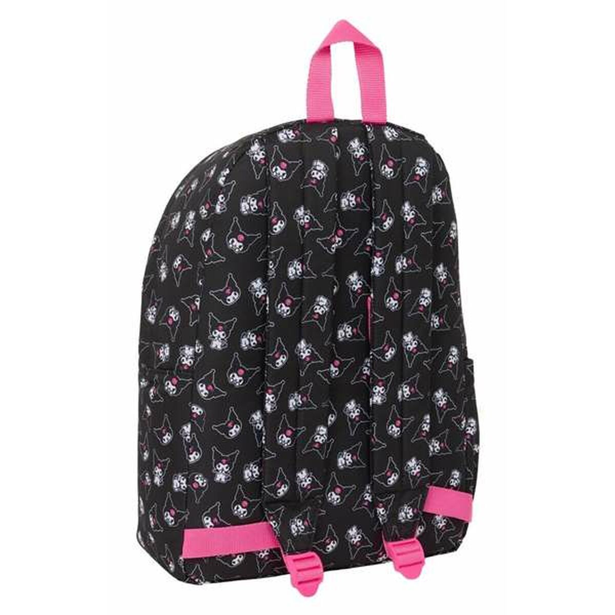 Mochila Escolar Kuromi Negro Fucsia 31 x 43 x 13 cm
