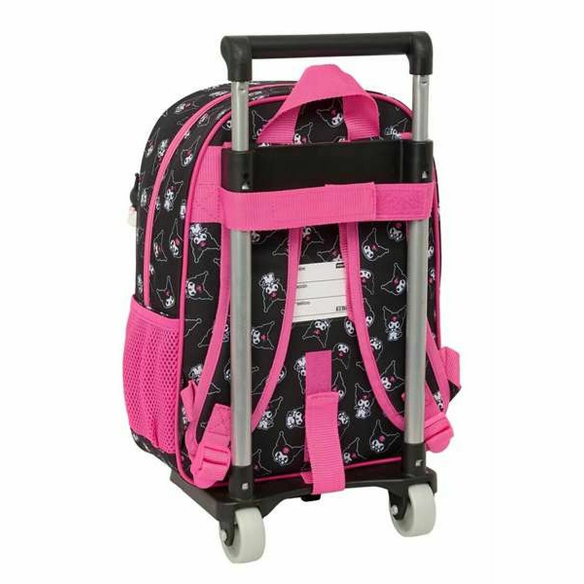 Mochila Escolar con Ruedas Kuromi Negro Fucsia 26 x 11 x 67 cm 26 x 34 x 11 cm
