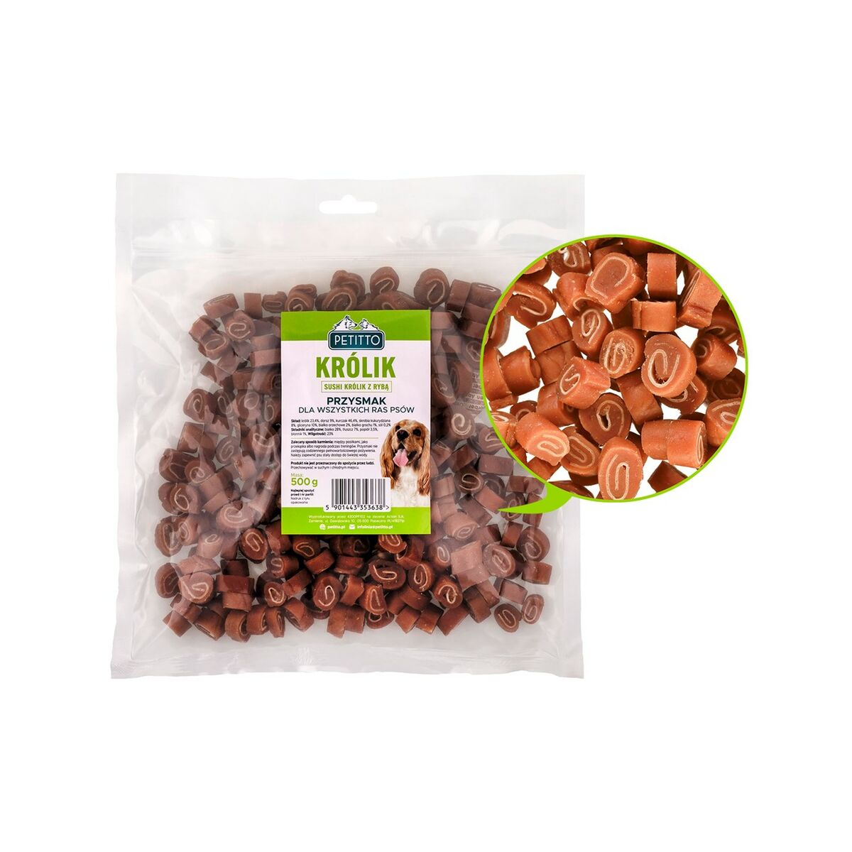 Snack para Perros Petitto Conejo 500 g