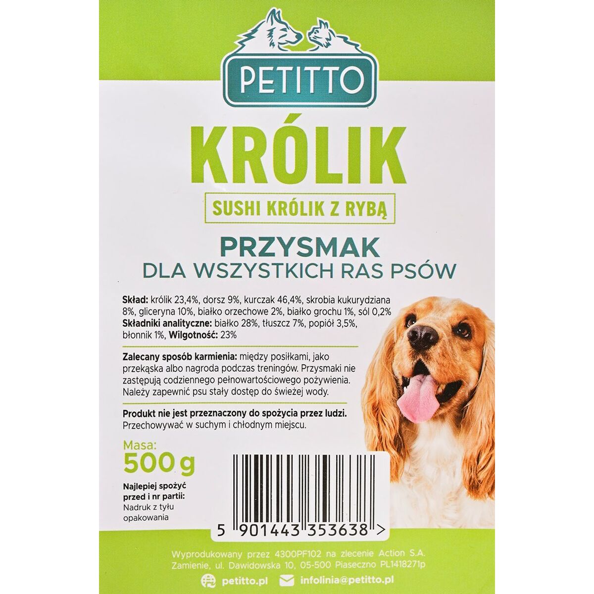 Snack para Perros Petitto Conejo 500 g