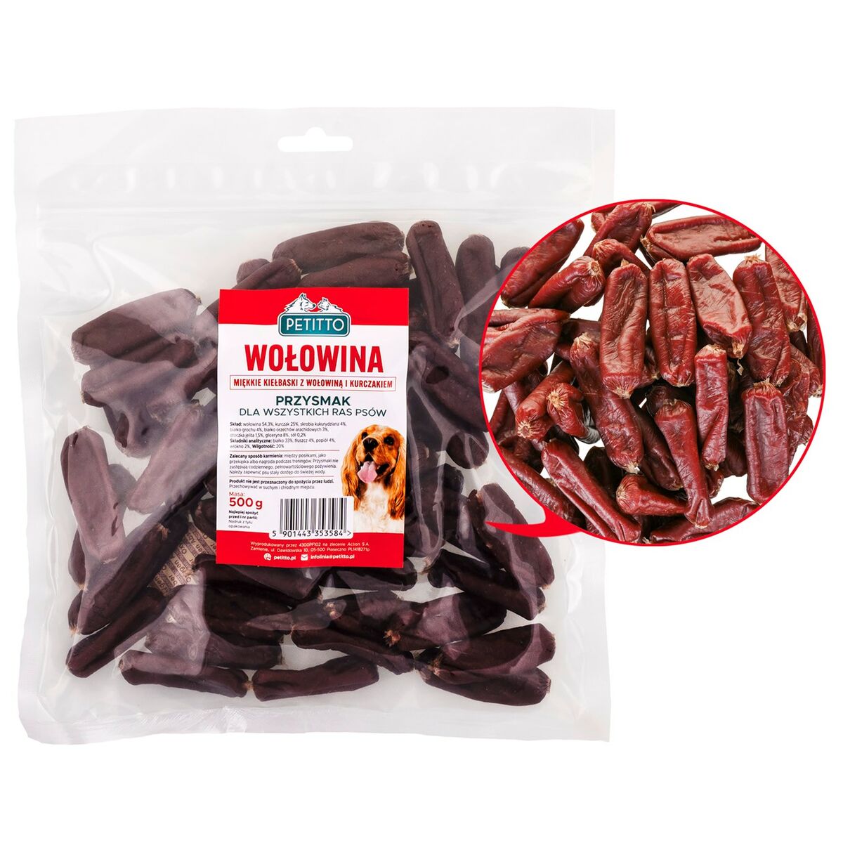Snack para Perros Petitto Carne de vacuno 500 g