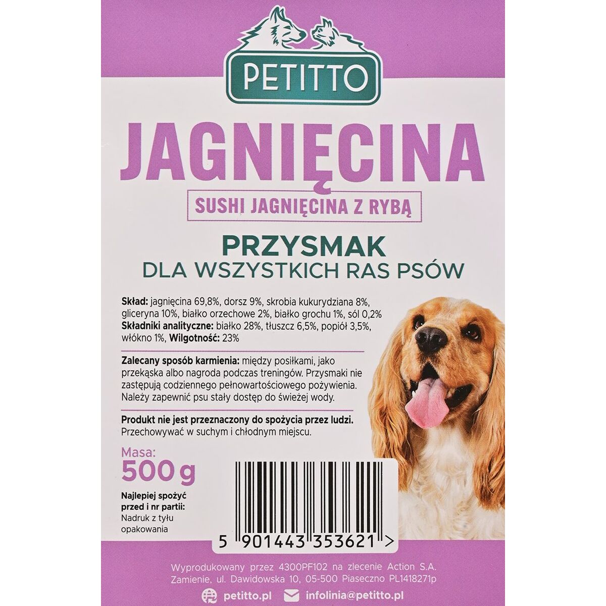 Snack para Perros Petitto Cordero 500 g