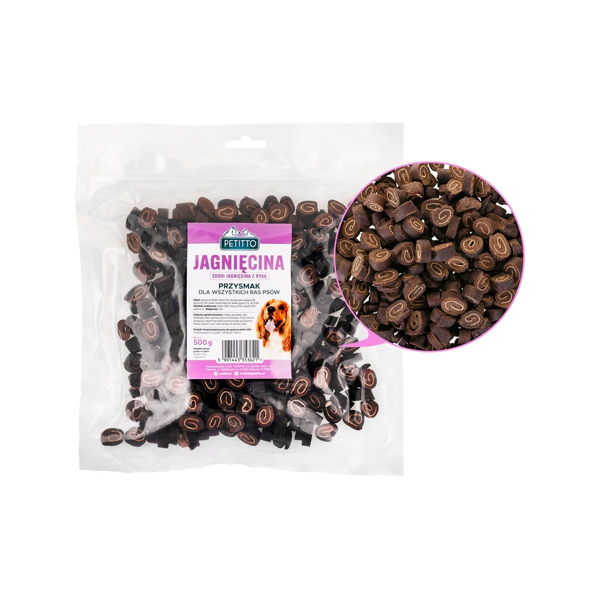 Snack para Perros Petitto Cordero 500 g