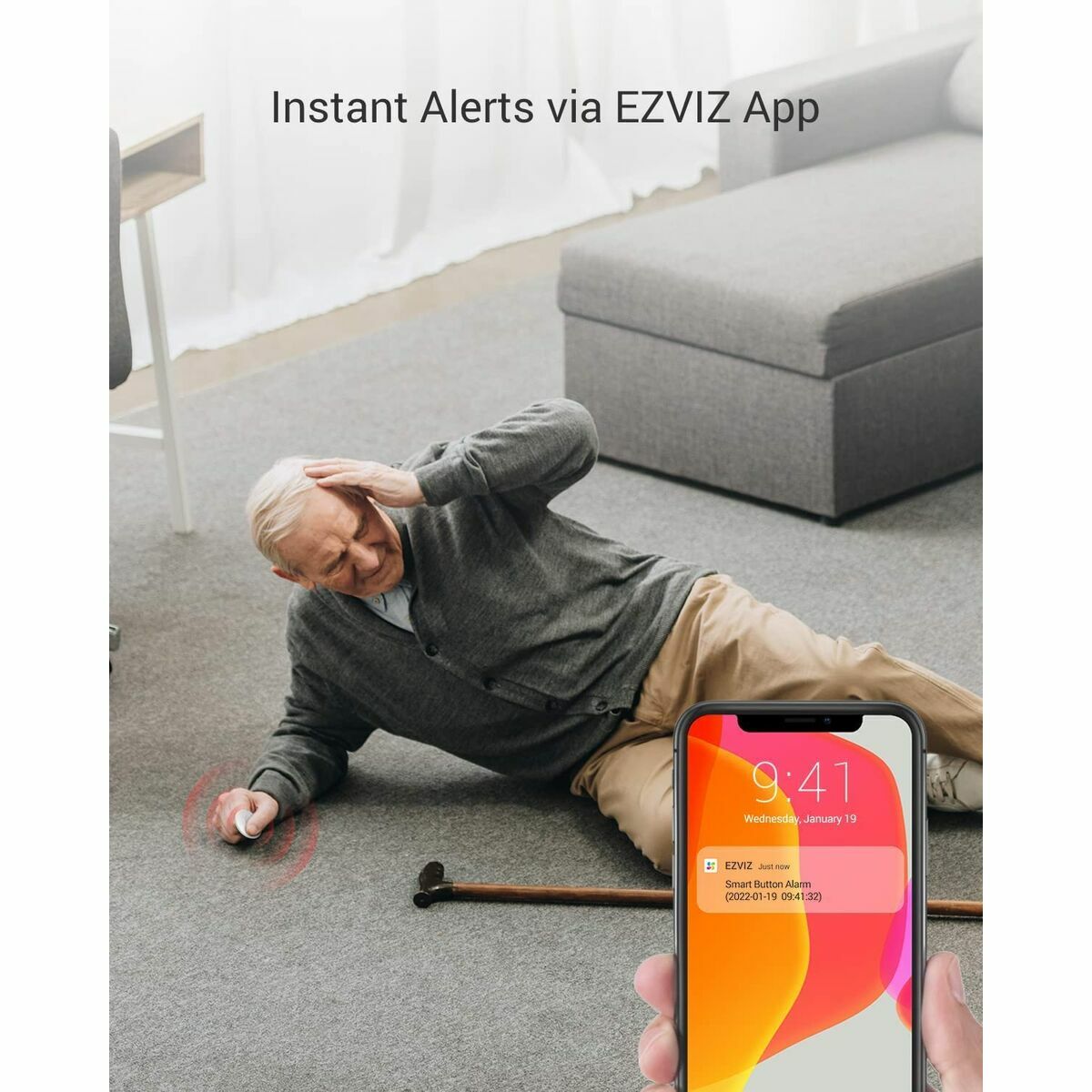 Botón de emergencias Ezviz CS-T3C-A0-BG