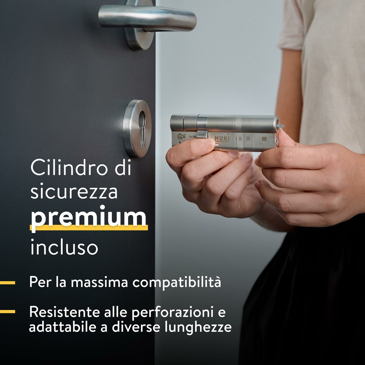 Cerradura de embutir Nuki Acero Inoxidable