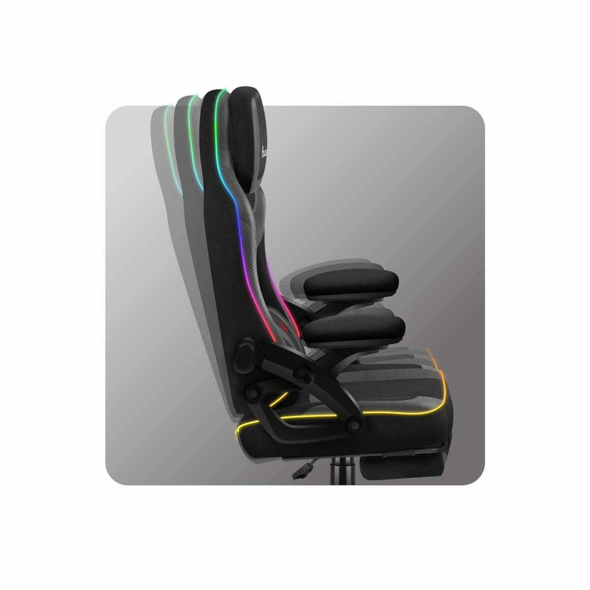 Silla Gaming Huzaro HZ-FORCE 4.6 RGB BLACK MESH