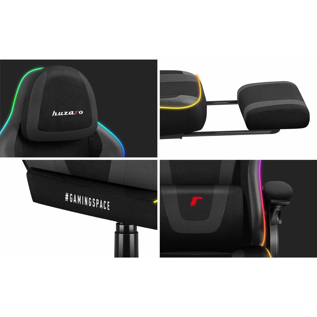 Silla Gaming Huzaro HZ-FORCE 4.6 RGB BLACK MESH